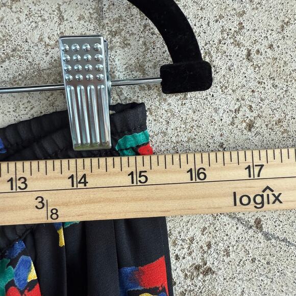 Vtg 90s Matching Set Alfred Dunner Geometric Blouse + Midi Skirt Womens 16 Art - Picture 13 of 15